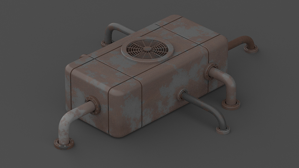 asset bash rooftop mechanical generator houdini digital asset