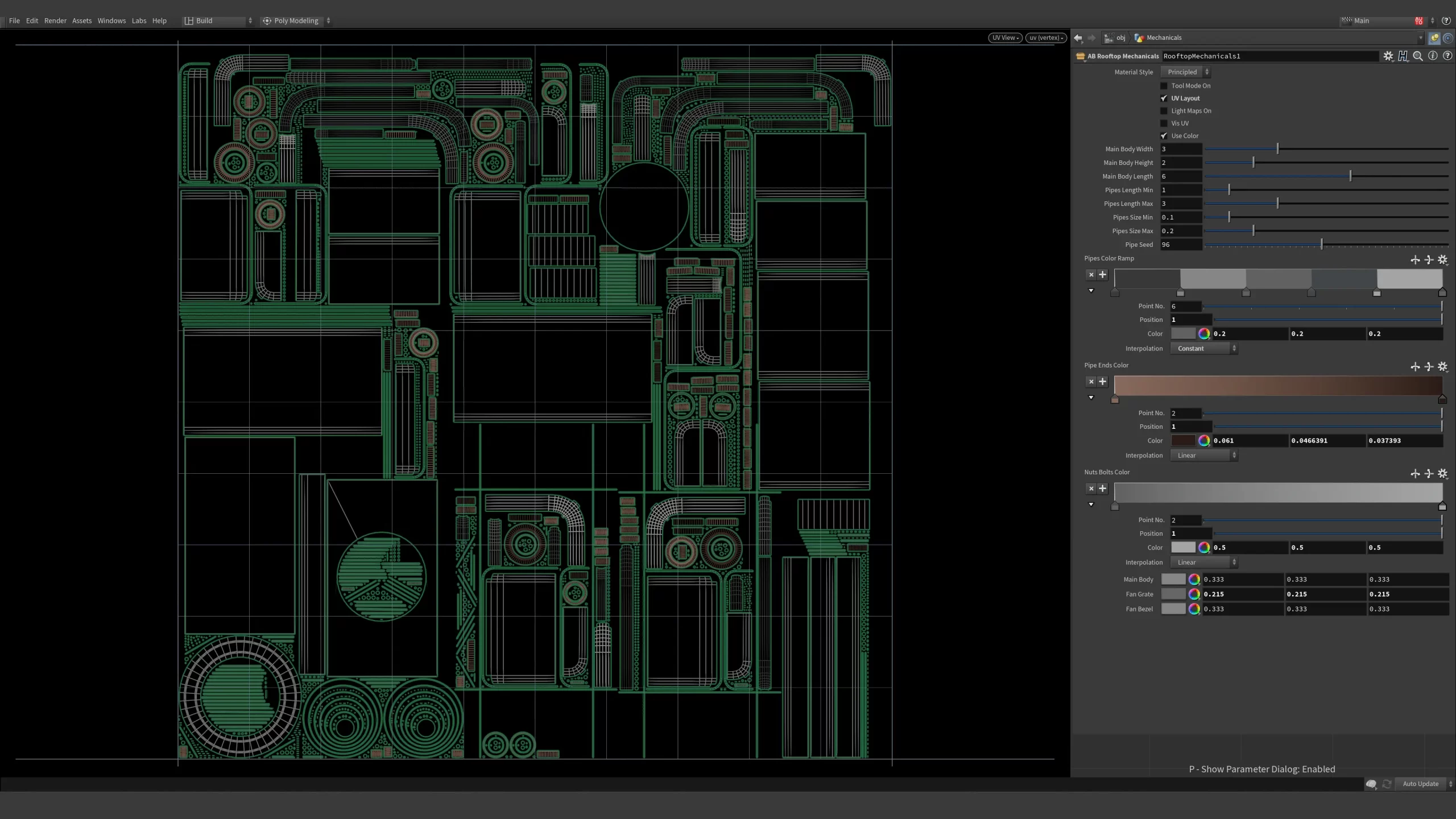 asset bash rooftop mechanical generartor houdini digital asset 